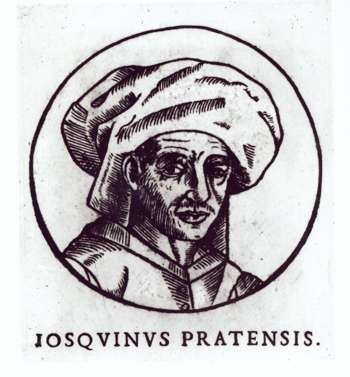 Josquin des Pres（c.1440-1521）雕刻在布鲁塞尔圣古都勒大教堂的一件作品中 作者 法语学校