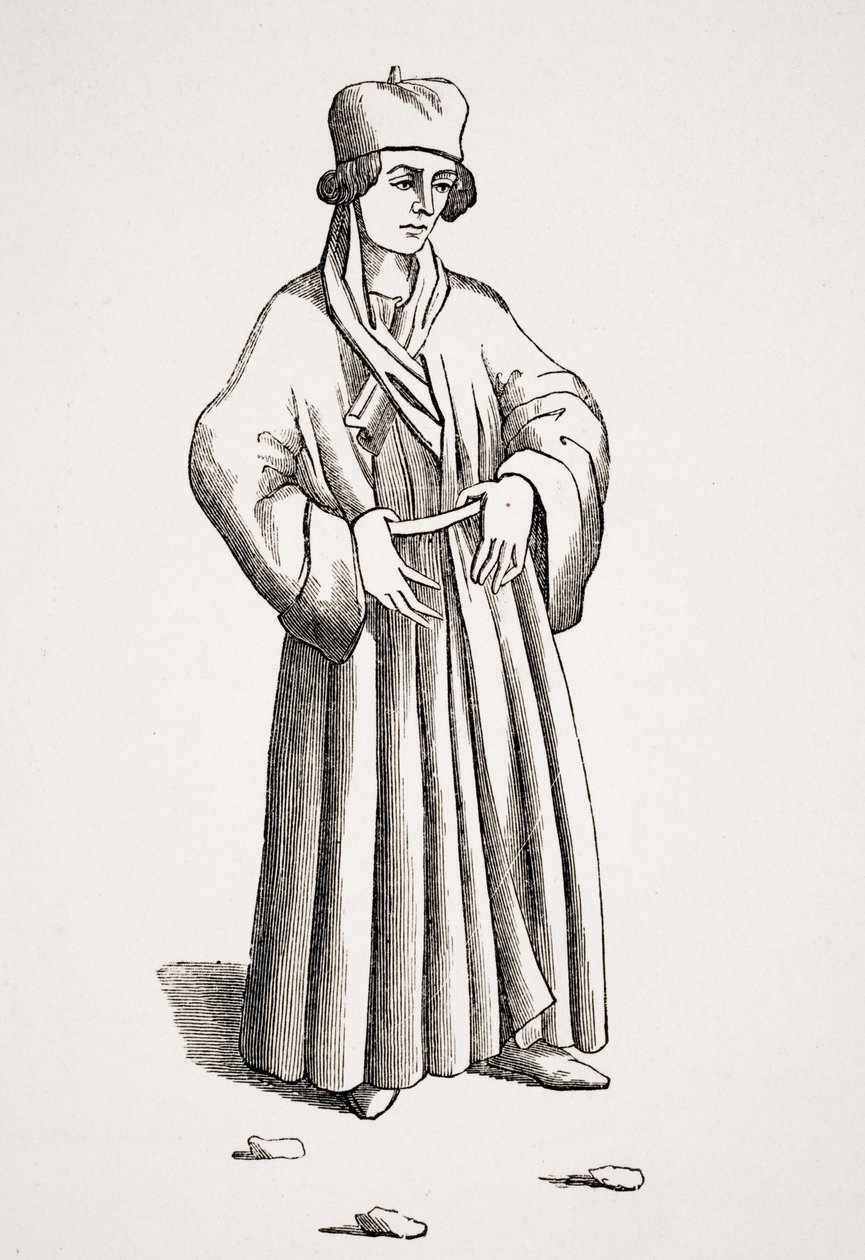 法官，在15世纪手稿的绘画之后，由Paul Lacroix（1806-84）出版的“Le Moyen Age et la Renaissance”于1847年出版 作者 法语学校