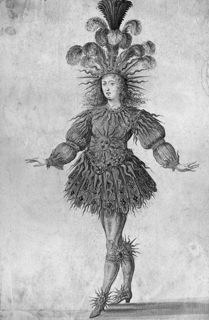法国国王路易十四在1653年芭蕾舞剧“La Nuit”中饰演太阳王的服装 作者 法语学校