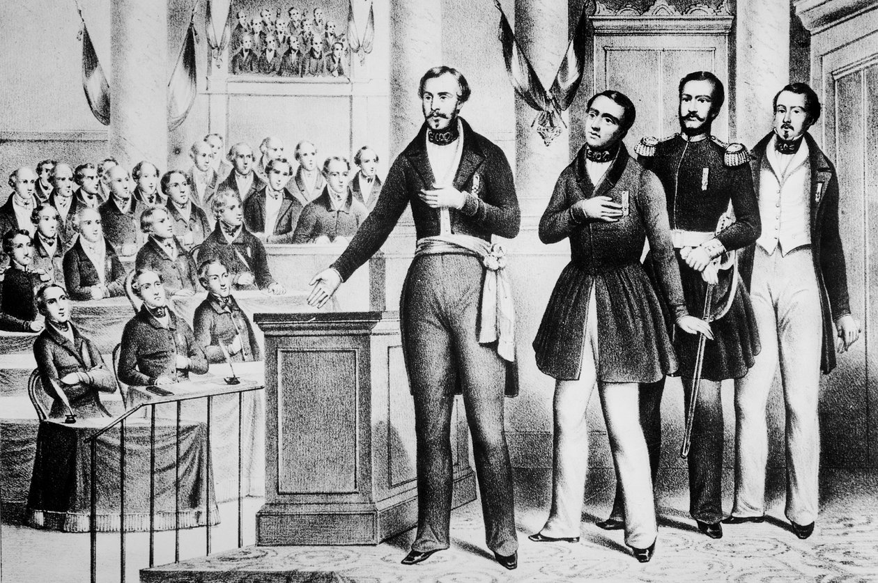 Louis Napoleon Bonaparte III（1808-73）宣誓效忠和奉献给法兰西共和国 作者 法语学校