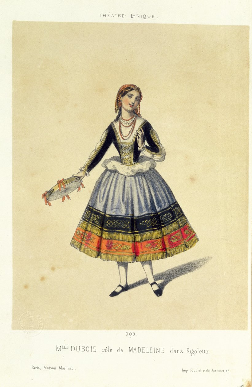 Maddalena，来自朱丽叶威尔第（1813-1901）1885年的&39;Rigoletto&39; 作者 法语学校