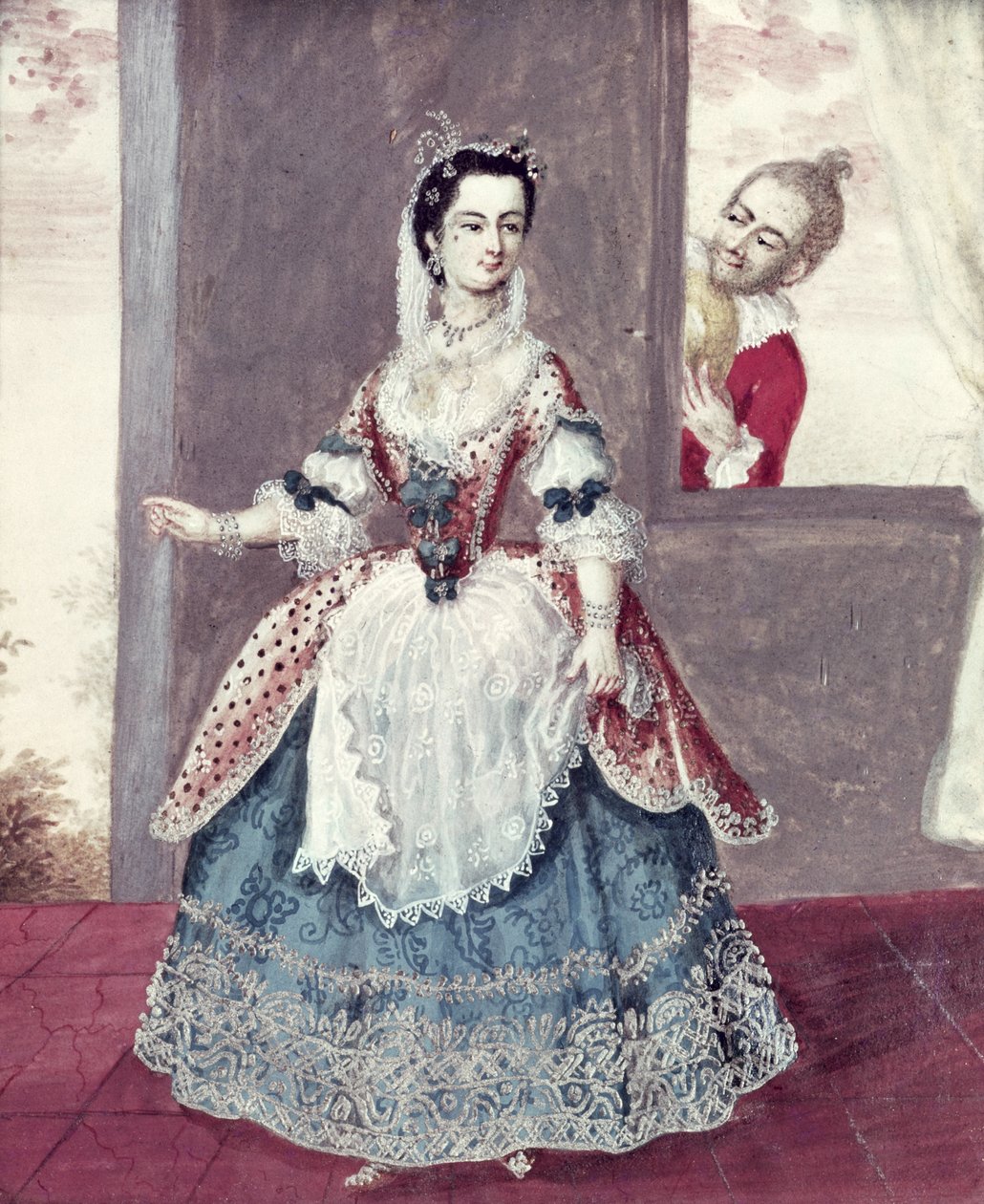 Mademoiselle Contat（1760-1813）扮演Suzanne在“费加罗的婚姻”中的角色 作者 法语学校