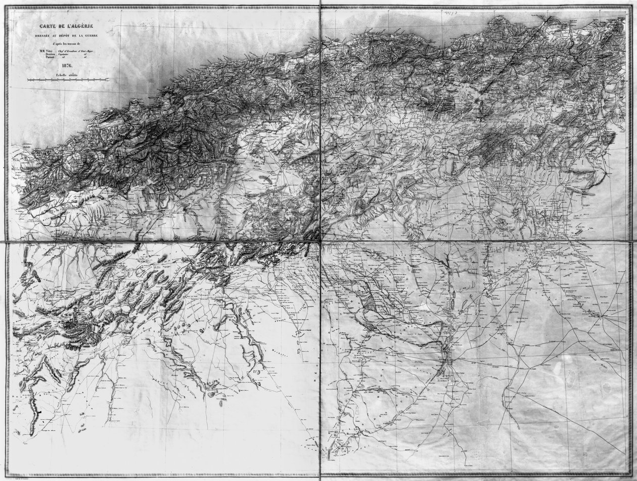 1876年阿尔及利亚地图 作者 法语学校