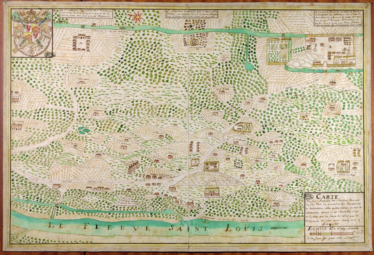 路易斯安那州Fort Rosalie des Natchez地图 作者 法语学校