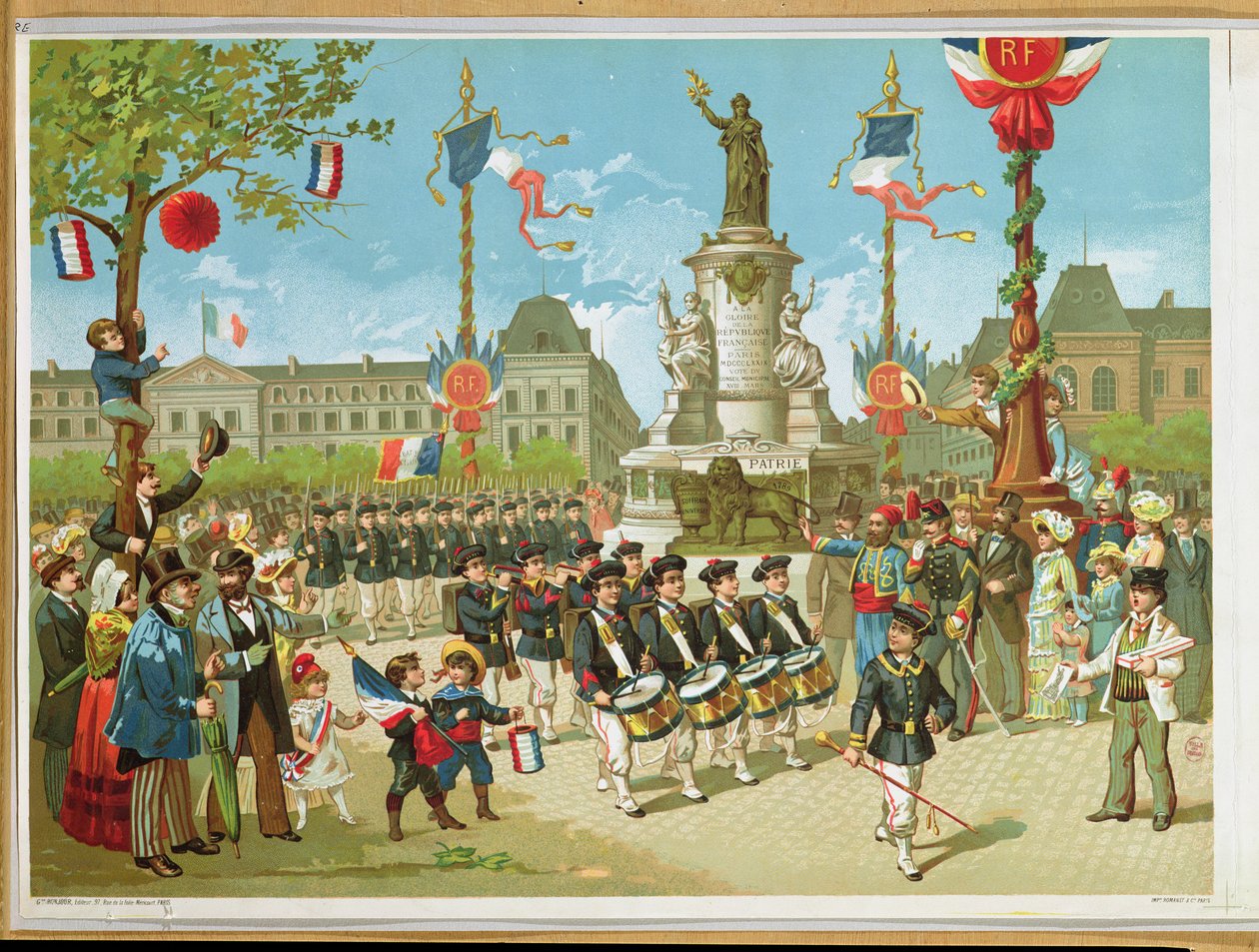 3月14日，共和国广场，共和国广场，1880年7月14日 作者 法语学校