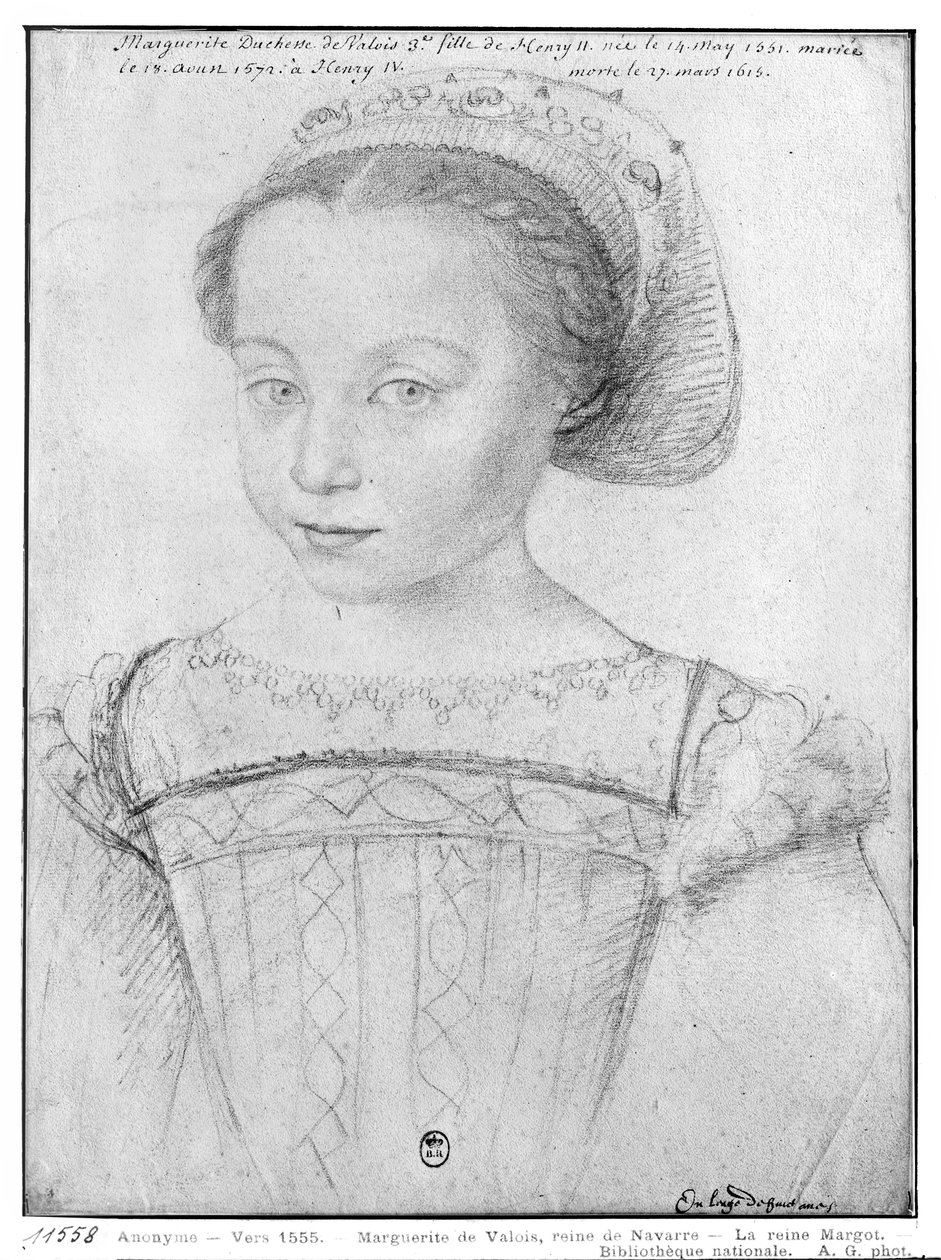 Marguerite de Valois（1553-1615），名为Queen Margot，c.1555 作者 法语学校