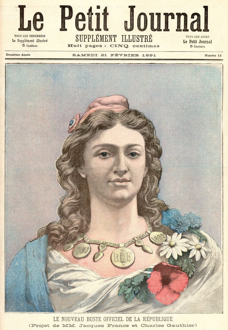 玛丽安，法国共和国的新官方代表，来自“Le Petit Journal”，1891年2月21日 作者 法语学校
