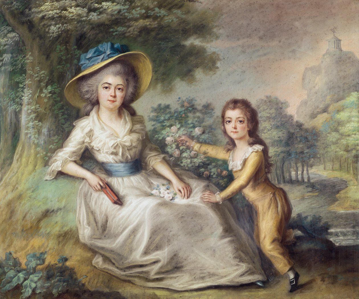 Francueil的Marie Dupin（1748-1821）和她的儿子Maurice 作者 法语学校