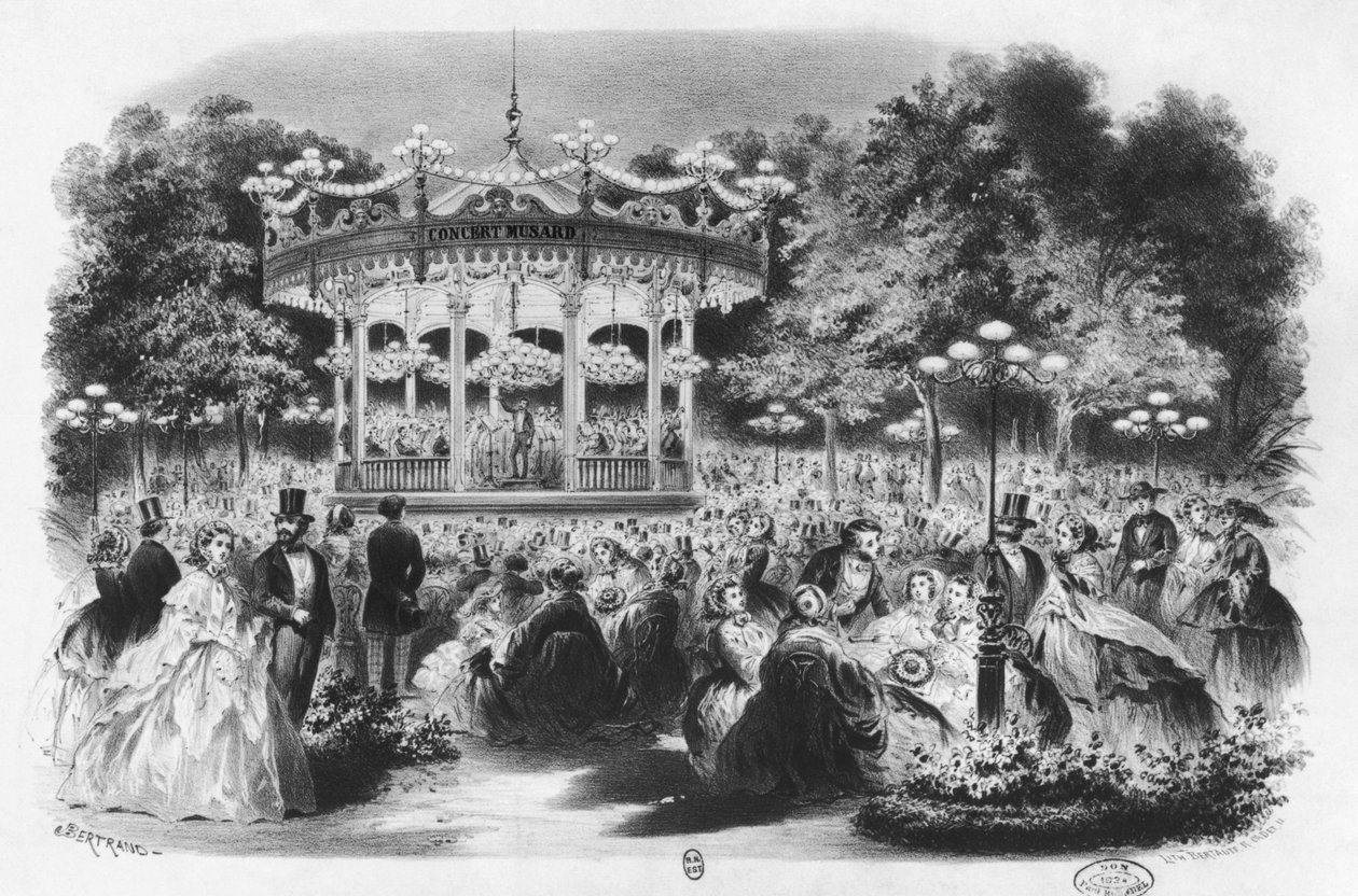 1865年香榭丽舍大街的音乐会音乐会 作者 法语学校