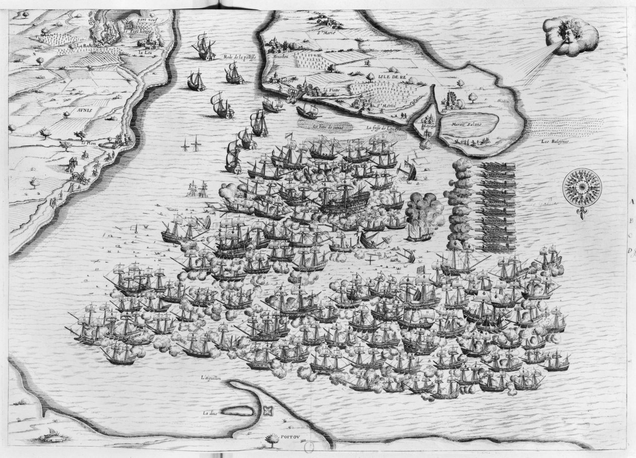 1622年10月27日，圣马丁德雷的海战，Ile de Re 作者 法语学校