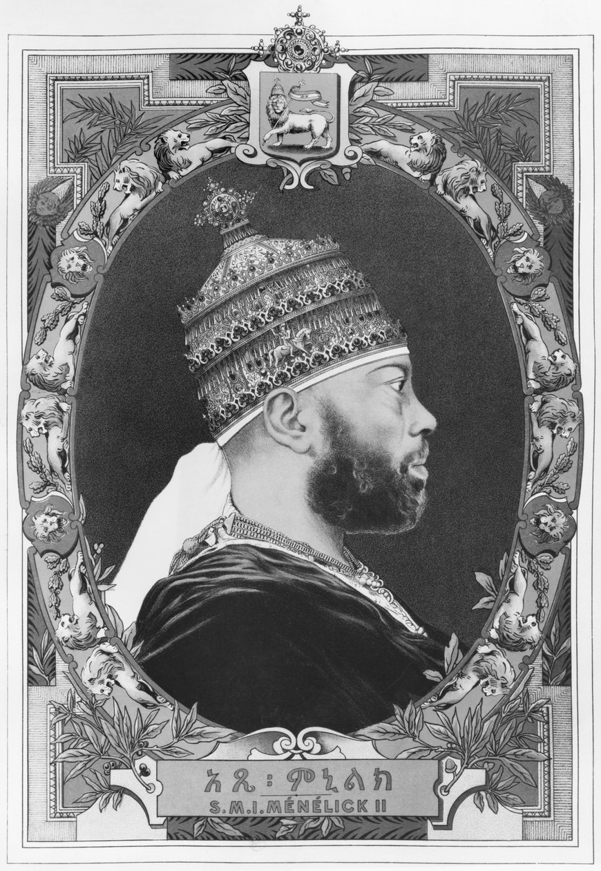 埃塞俄比亚的Negus，Menelik II（1844-1913） 作者 法语学校