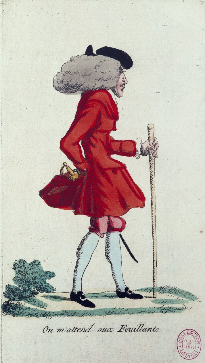 &39;on m&39;attends aux Feuillants&39;，法国大革命的漫画，c.1791-92（彩色蚀刻） 作者 法语学校