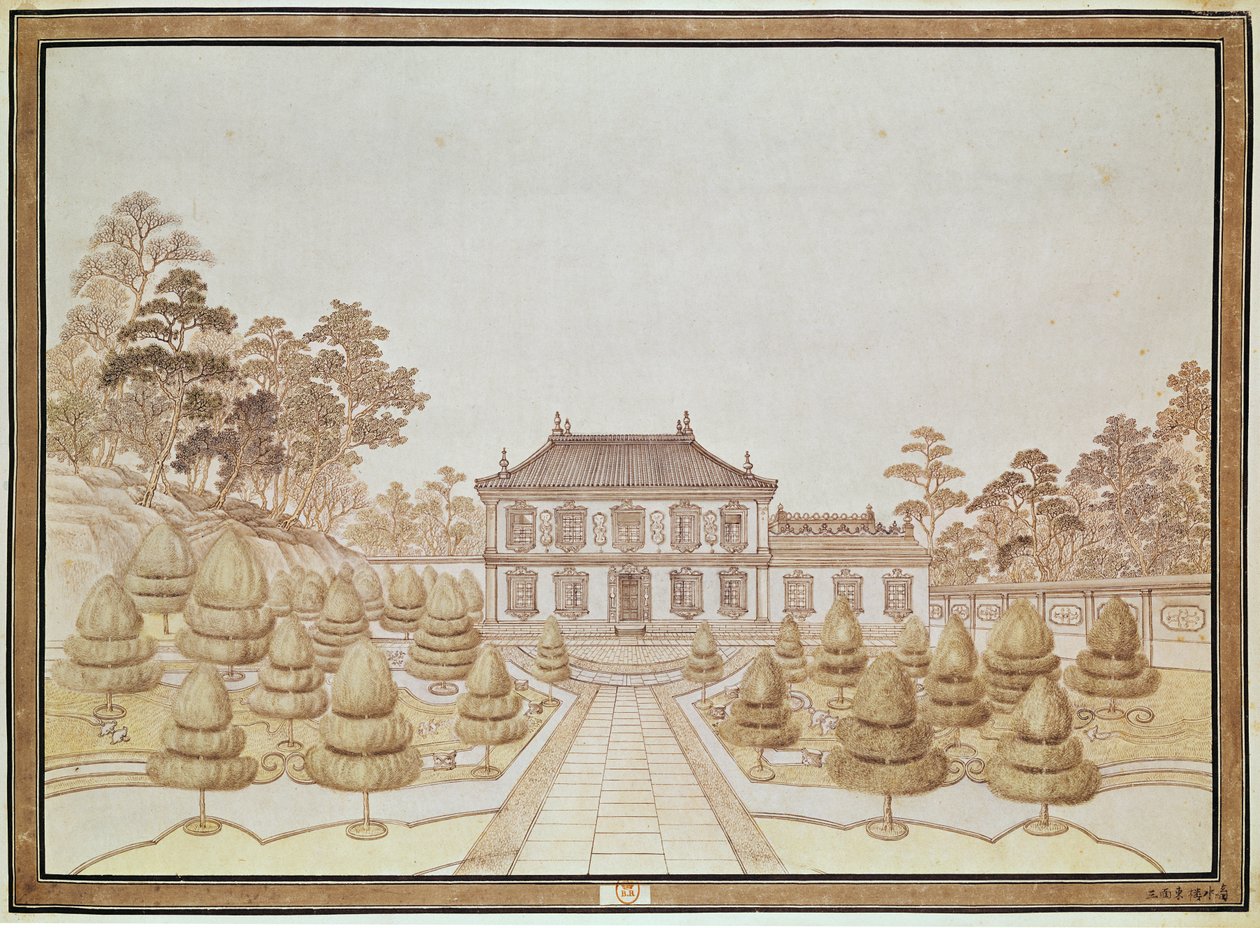 元明园的皇帝宫殿之一，由Benoit于1750年建造 作者 法语学校