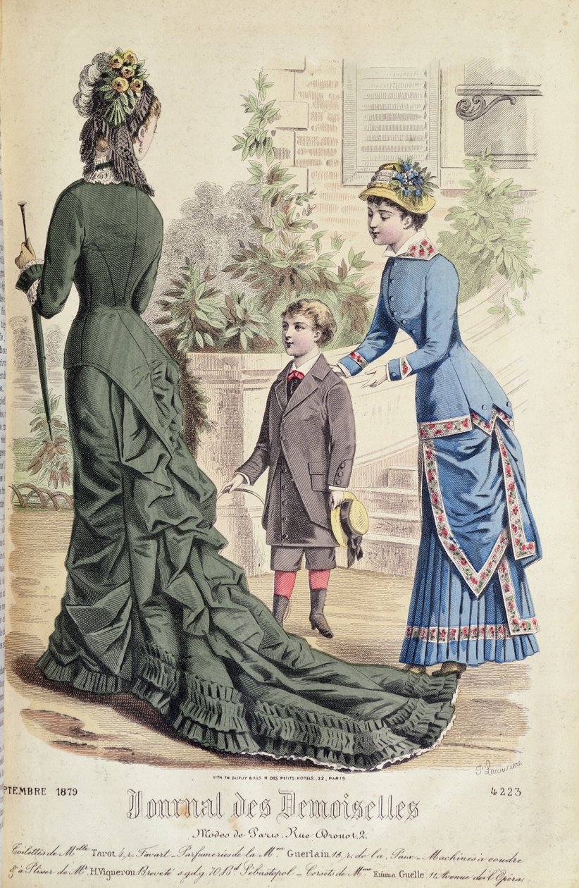 来自&39;Journal des Demoiselles&39;的Paris Fashion于1879年出版了Dupuy Paris 作者 法语学校