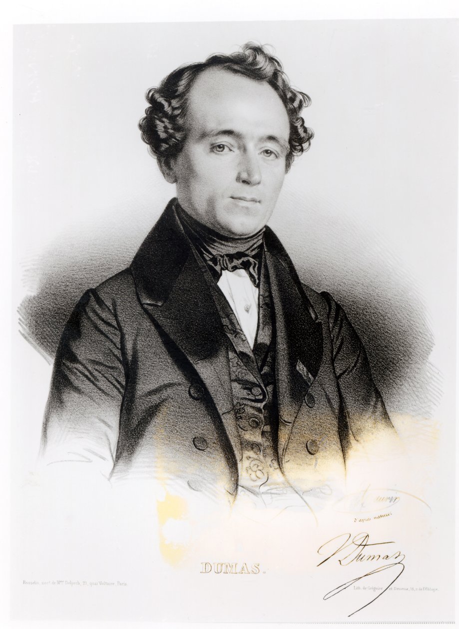 Alexandre Dumas Fils（1824-95）的肖像由Gregoire和Deneux雕刻 作者 法语学校