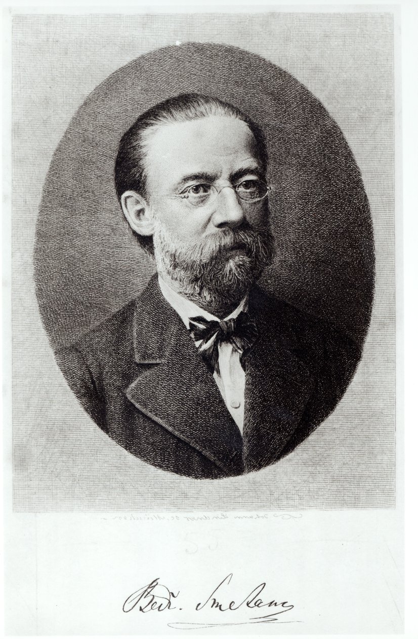 Bedrich Smetana的肖像（1824-84） 作者 法语学校