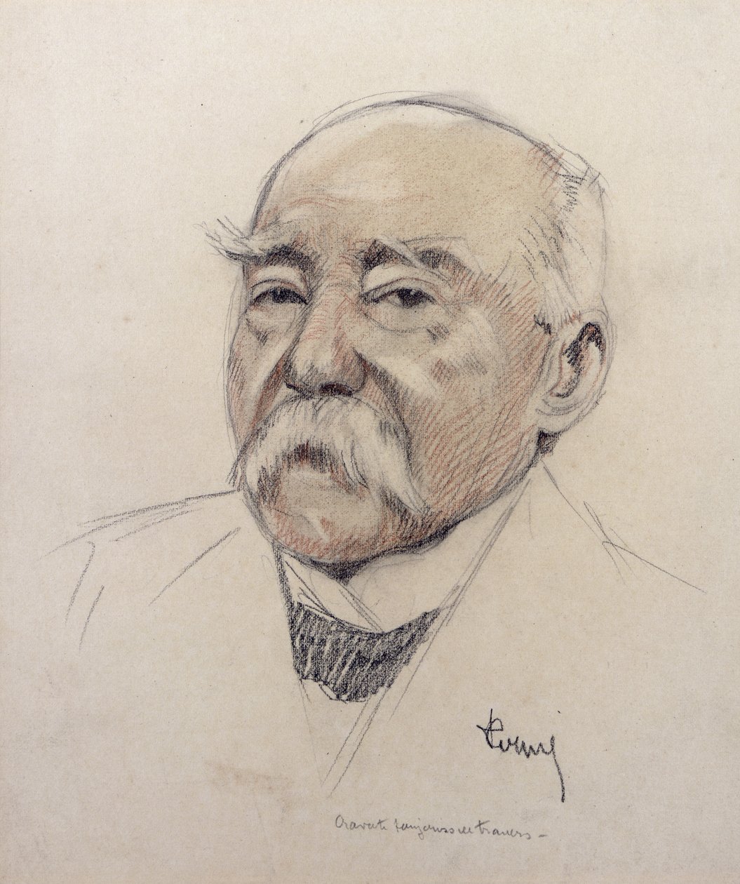 Georges Clemenceau的肖像（1841-1929） 作者 法语学校