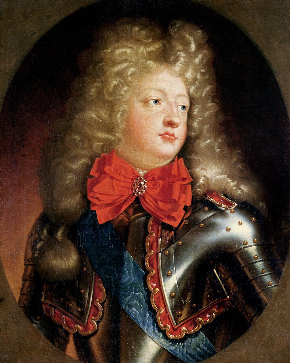 路易十四（路易十四）的儿子路易斯（1661-1711）的肖像 作者 法语学校