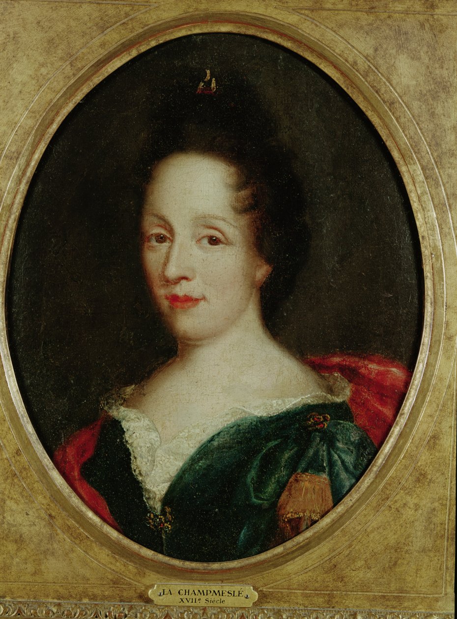 Champmesle女士的肖像（1642-98） 作者 法语学校
