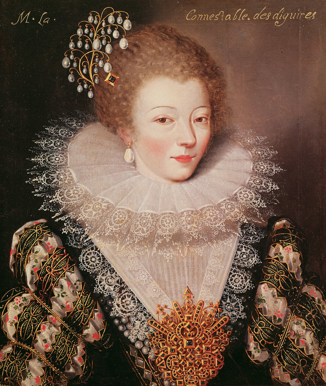 Marie Vignon的肖像（约1576-1657） 作者 法语学校