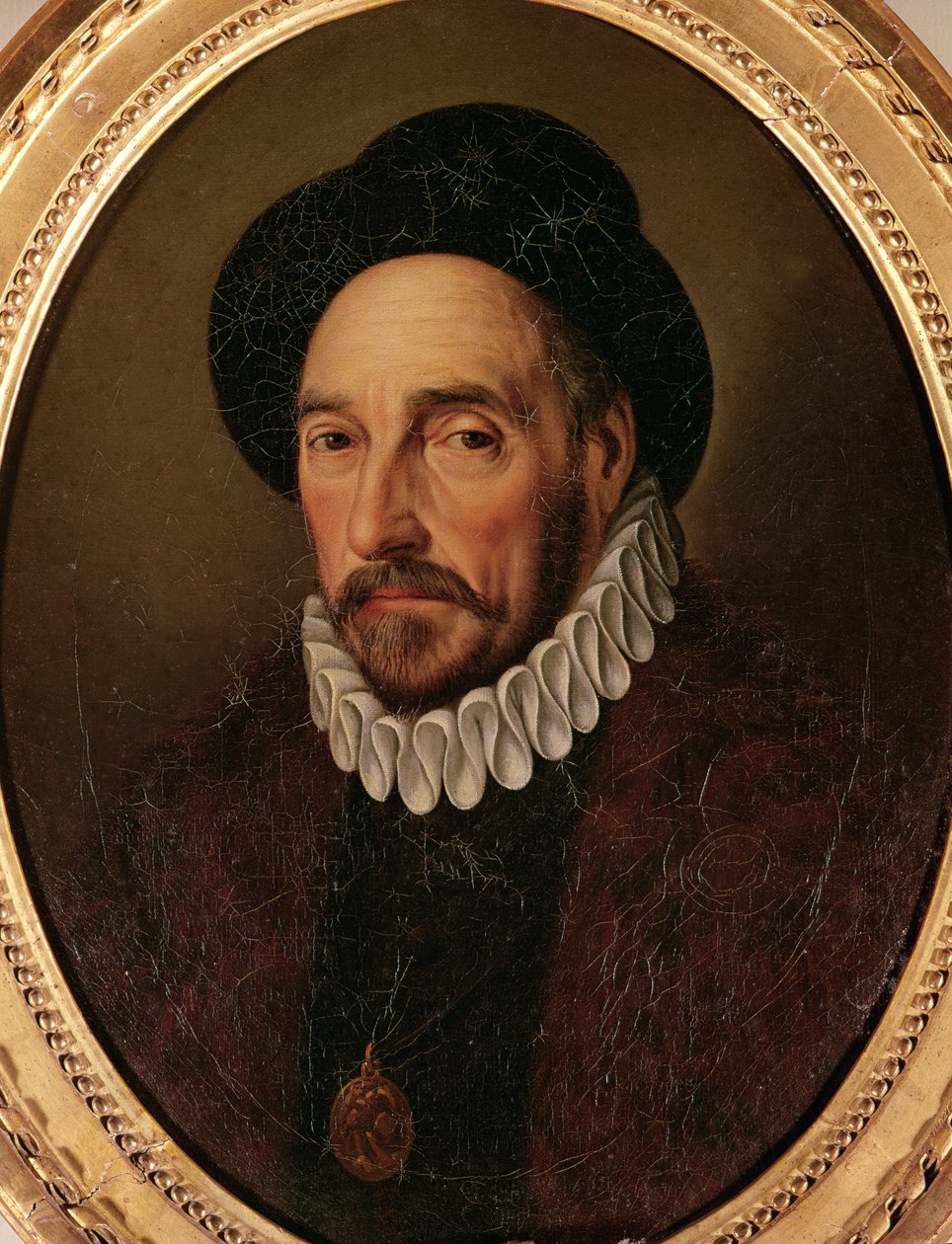 蒙田的Michel Eyquem肖像（1533-92） 作者 法语学校