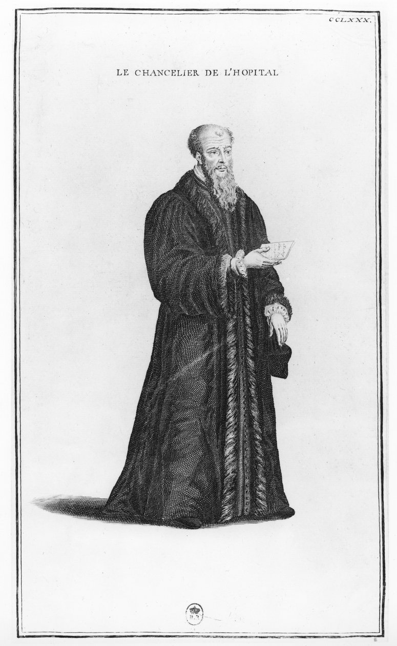 医院米歇尔的肖像（c.1504-1573） 作者 法语学校
