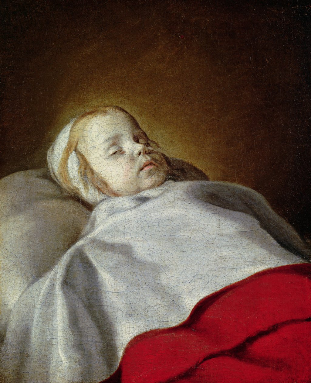 一个死孩子的画象，c.1650 作者 法语学校