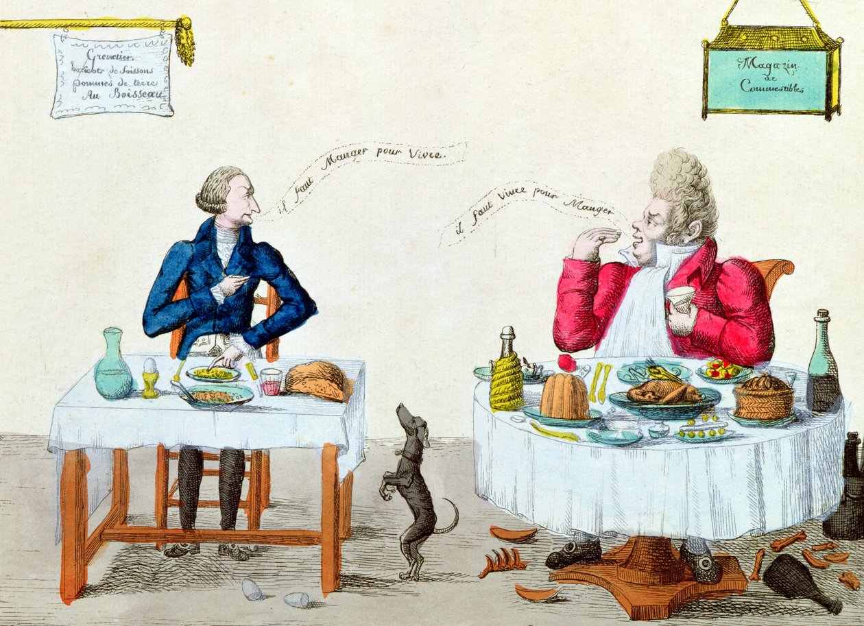 Glutton（彩色雕刻）的肖像 作者 法语学校