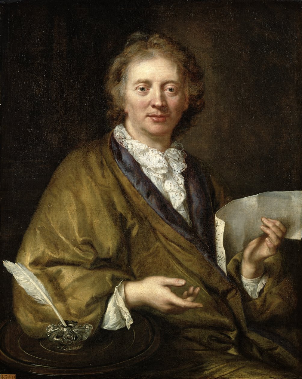 一名男子的肖像，被认为是弗朗索瓦二世库珀林（1668-1733） 作者 法语学校