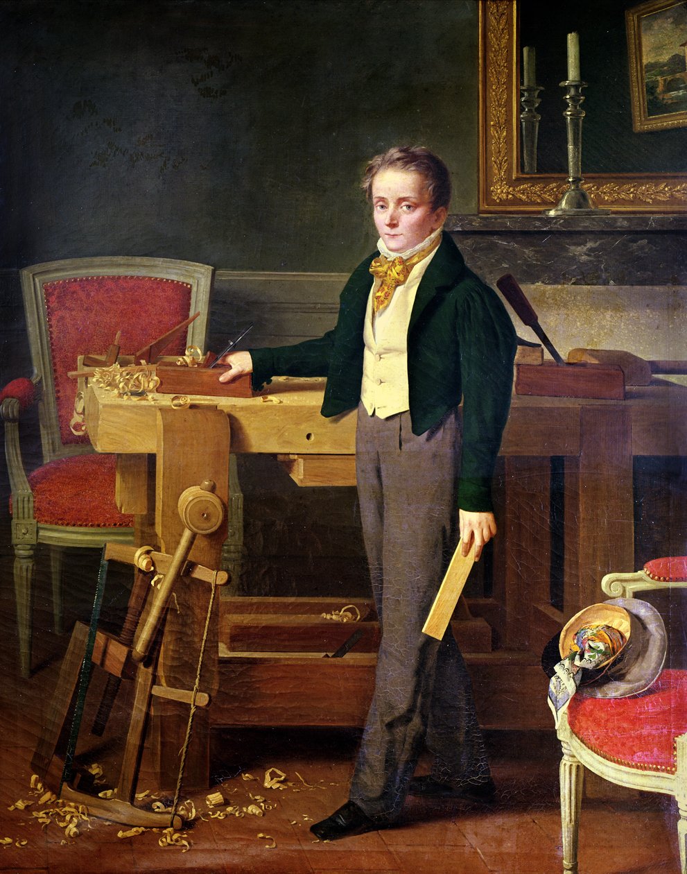肖像被认为是Alfred de La Chaussee 作者 法语学校