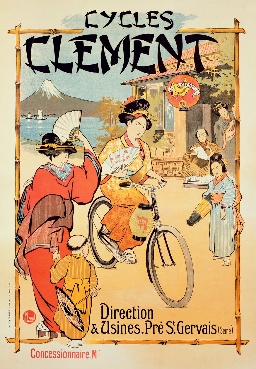 海报广告&39;Cycles Clement&39;，Pre Saint-Gervais 作者 法语学校