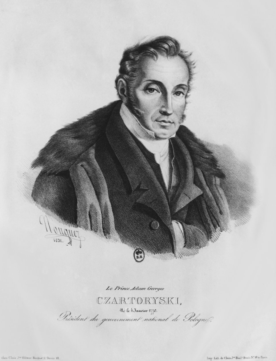 Prince Adam George Czartoryski，1831年 作者 法语学校
