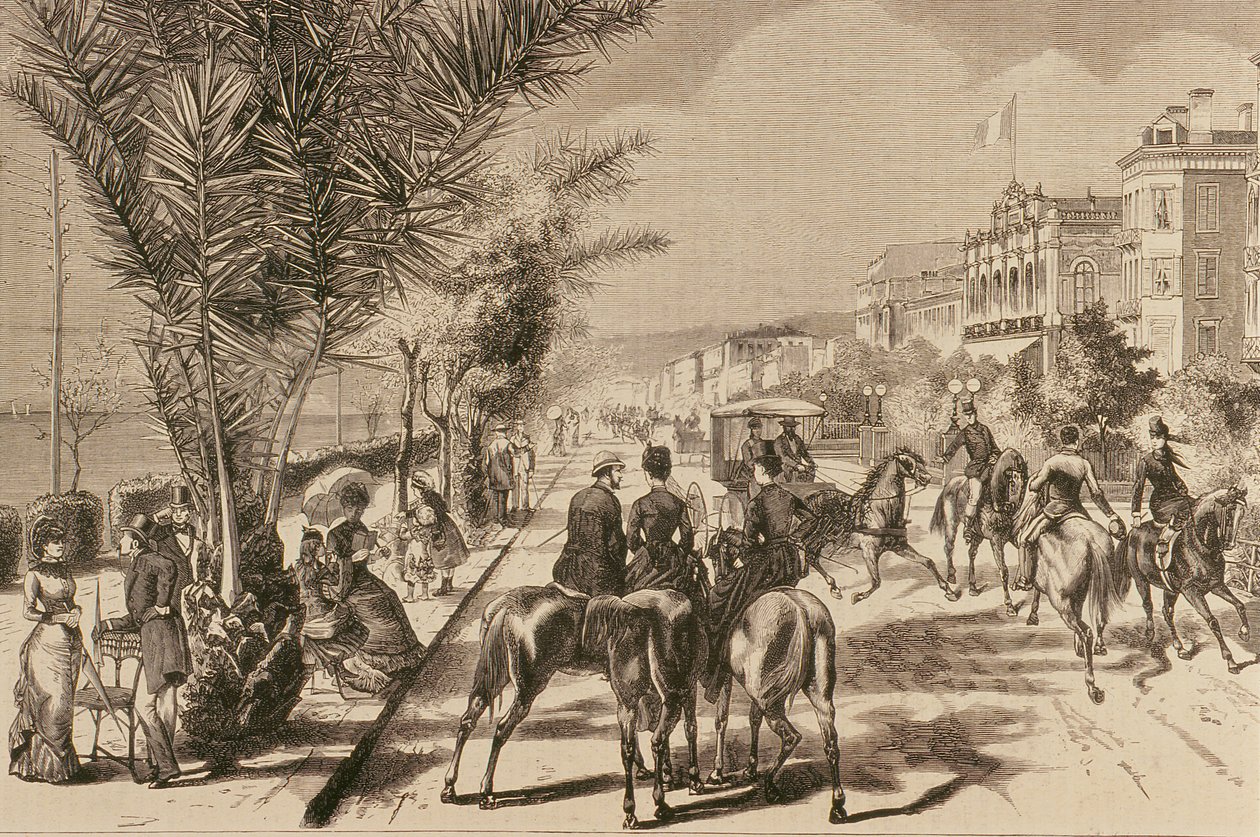 1880年，尼斯海滨大道（Promenade des Anglais） 作者 法语学校