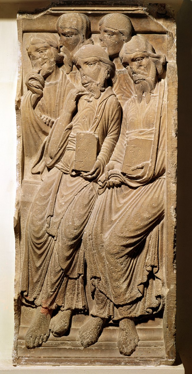 描绘使徒的救济，来自Abbaye de Saint-Guilhem du Desert 作者 法语学校