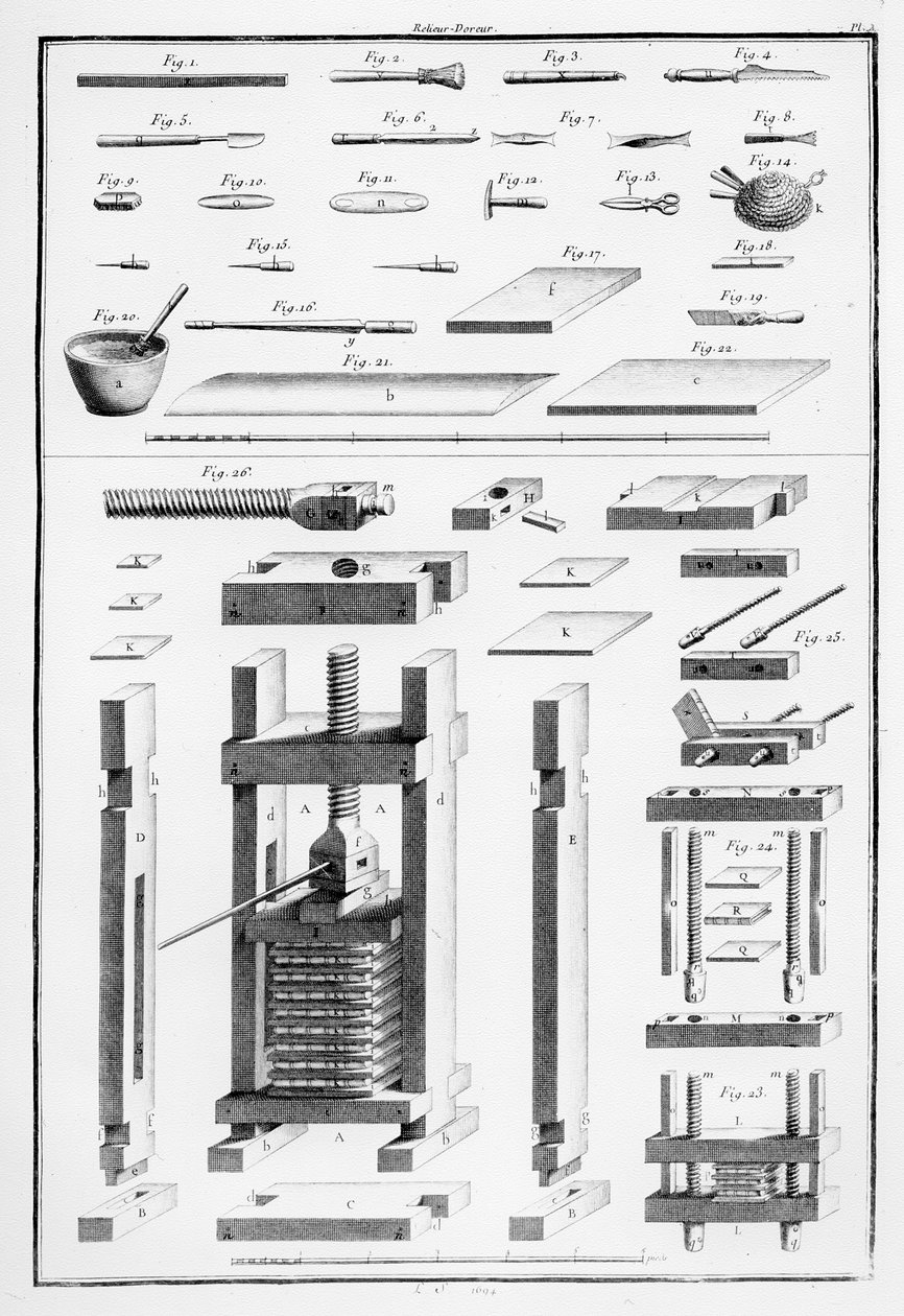Bookbinder，由Ludovic Simeanneau印制 作者 法语学校