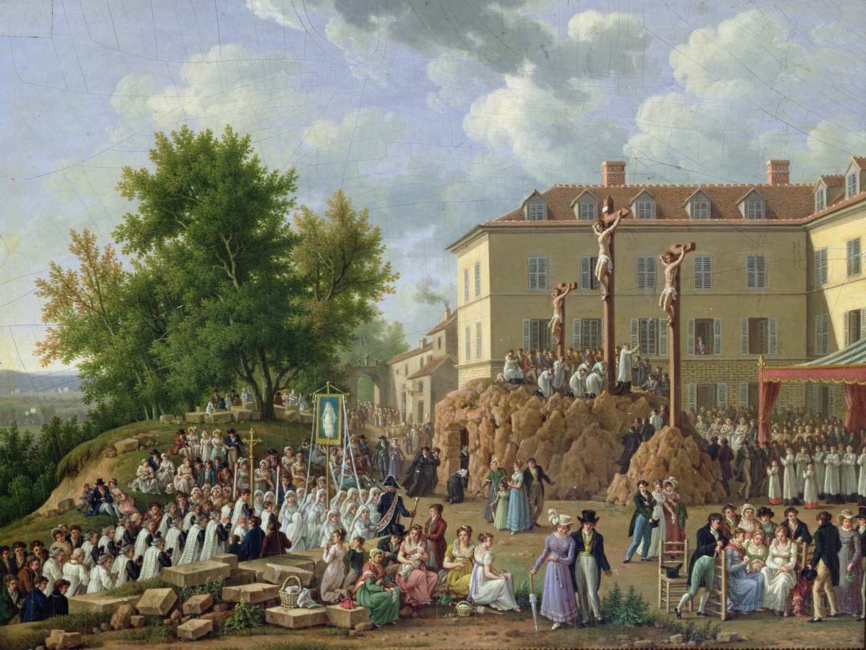 宗教游行到Mont Valerien，1819年 作者 法语学校