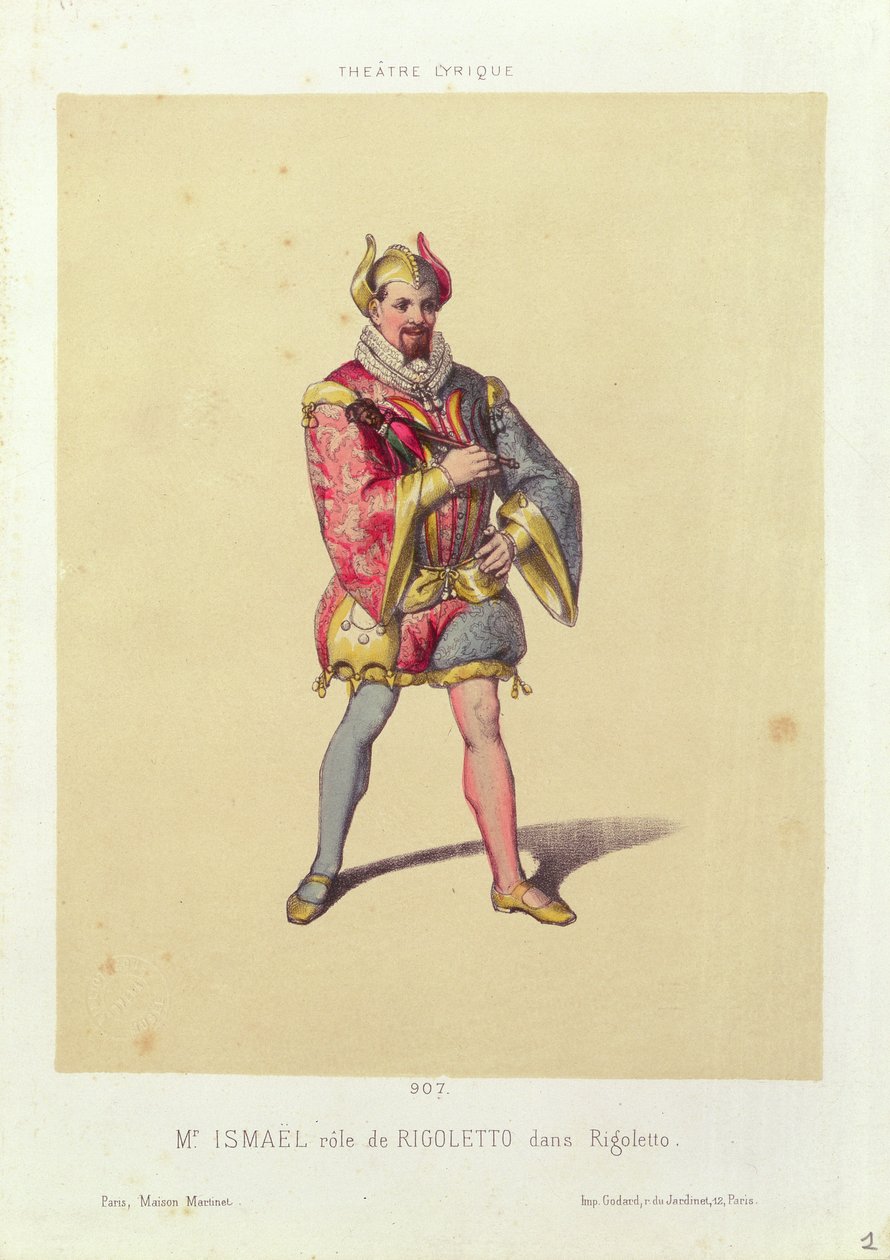 Rigoletto来自&39;Rigoletto&39;，由Giuseppe Verdi（1813-1901）1885年创作 作者 法语学校