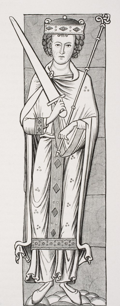 皇家服装，经过12世纪手稿的缩影，来自Paul Lacroix（1806-84）的“Le Moyen Age et La Renaissance”1847年出版 作者 法语学校