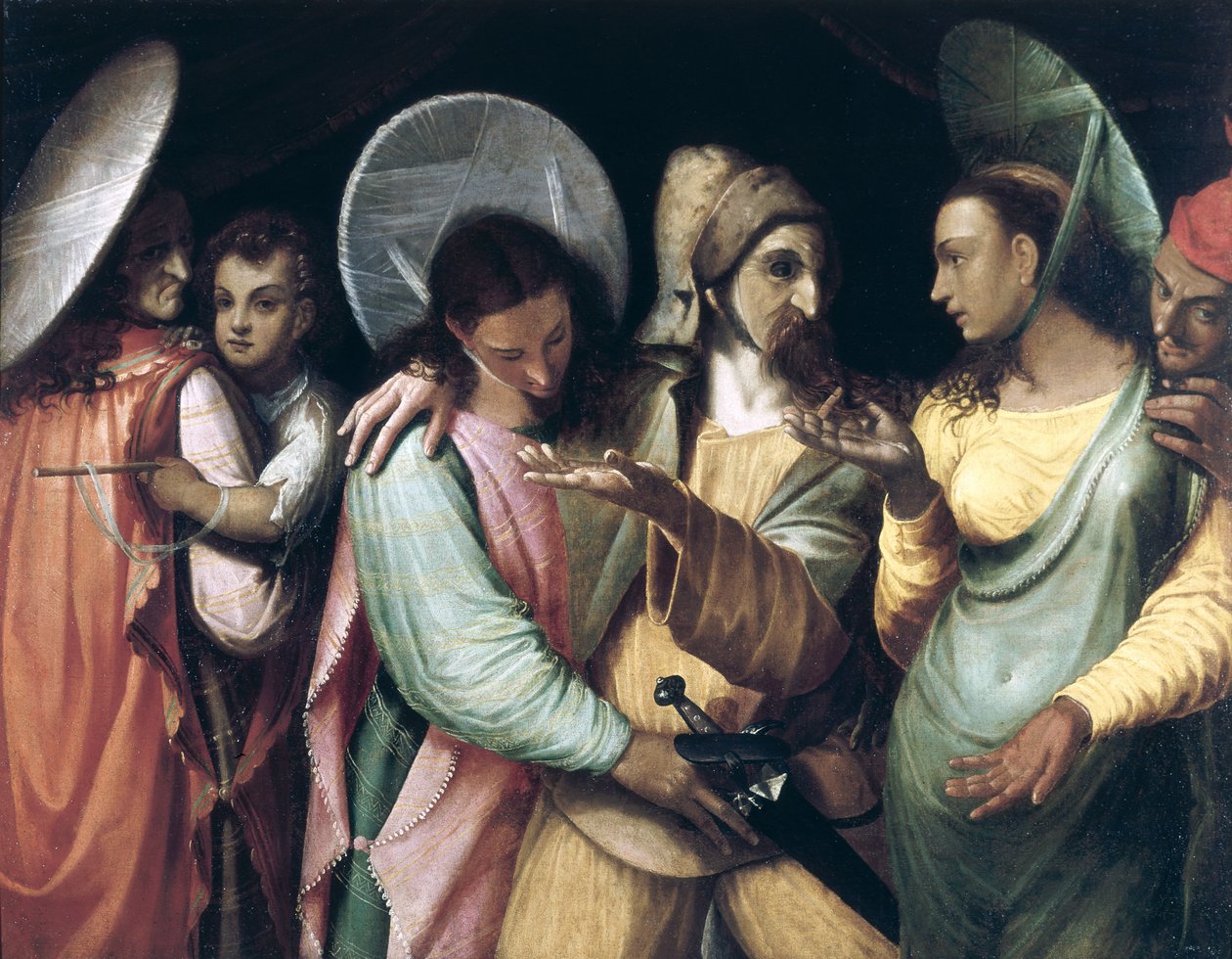 来自Commedia dell&39;Arte的场景，1765年 作者 法语学校