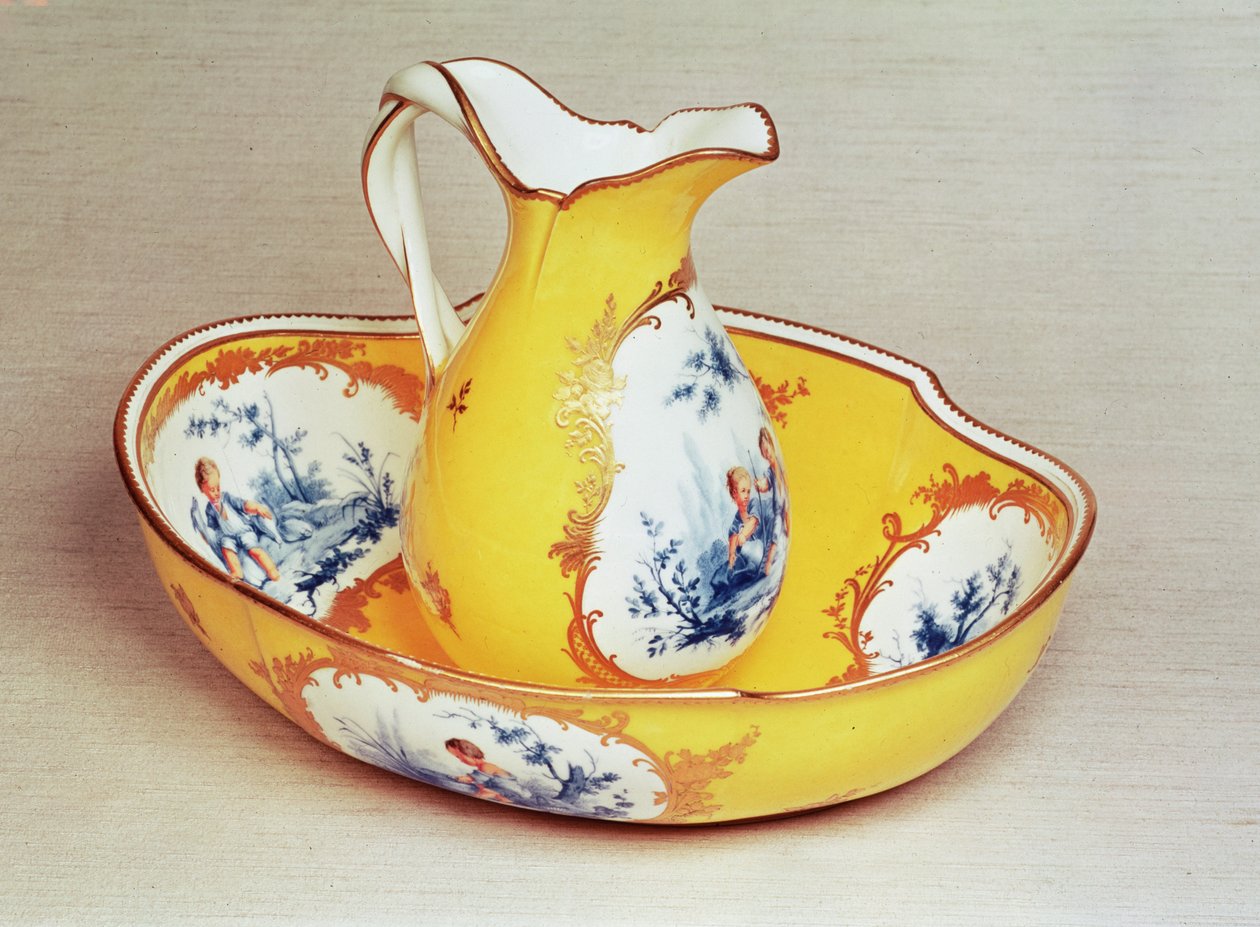 Sevres（水壶）Broc Roussel大口水壶和盆（瓷器） 作者 法语学校