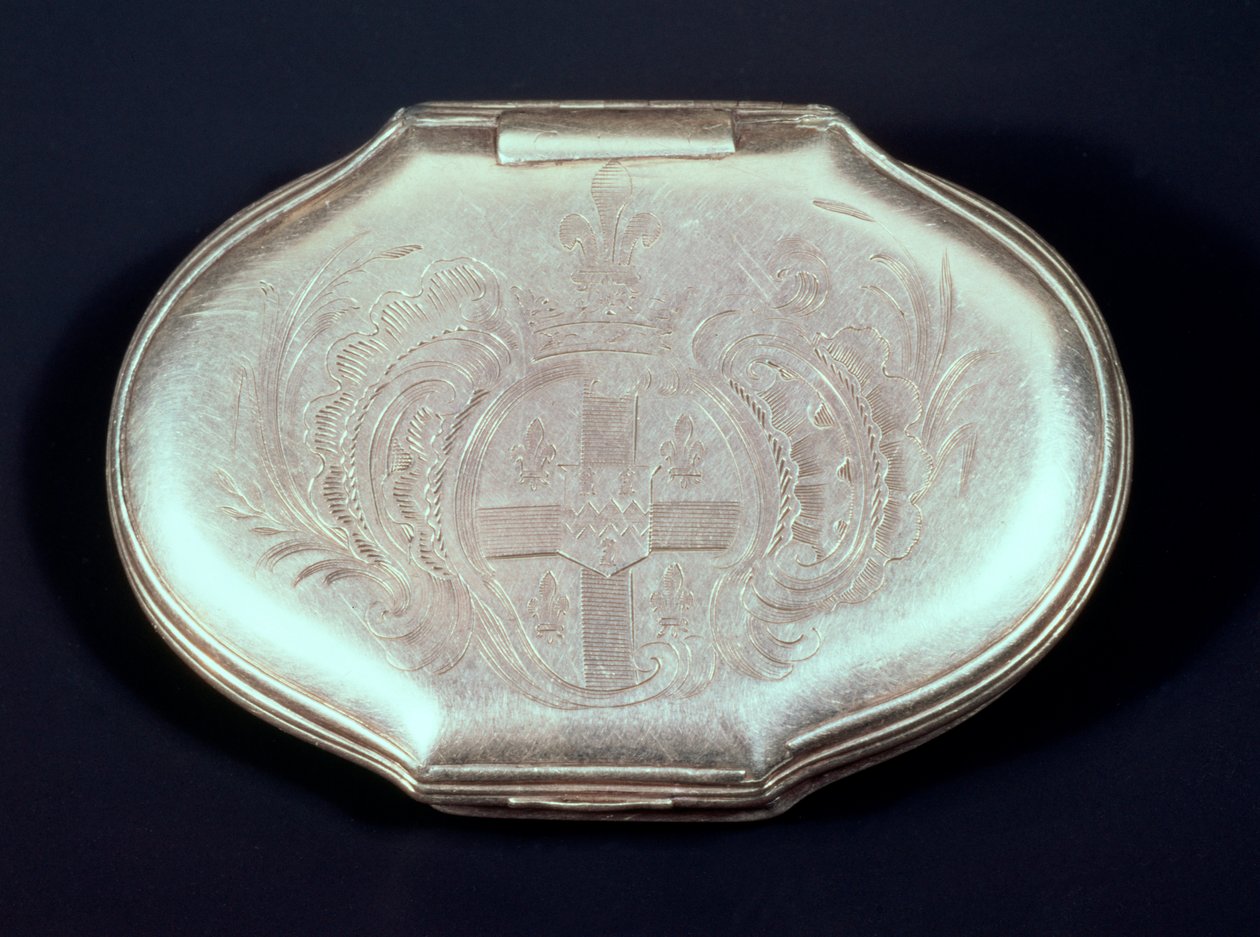 带有徽章的鼻烟壶，1820（银色） 作者 法语学校