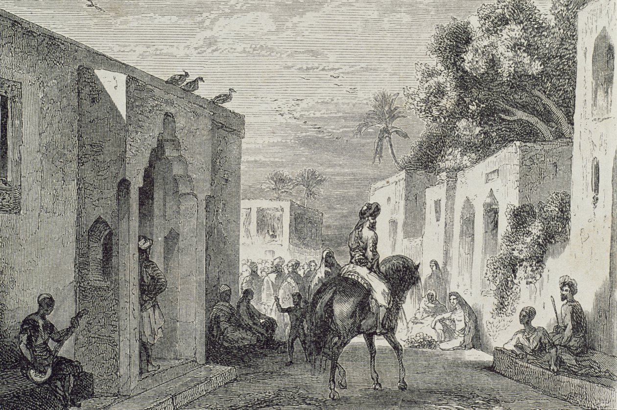 街道在桑给巴尔镇，1860年代 作者 法语学校