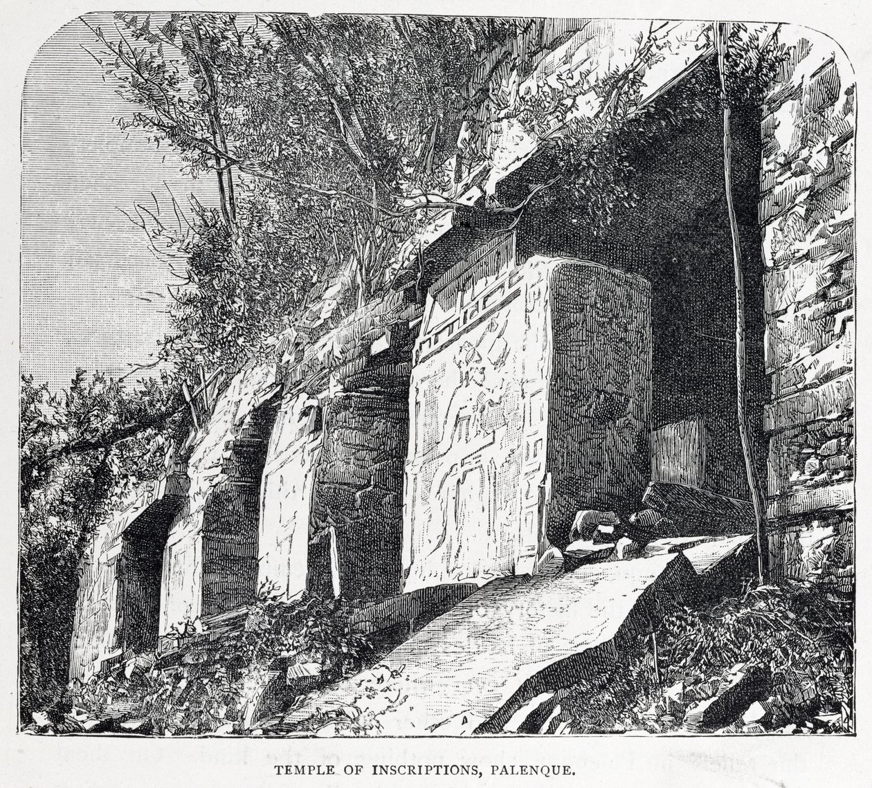 来自“新世界古城”的帕伦克铭文，由Claude-Joseph-Desire Charnay，酒吧组成。 1887年 作者 法语学校