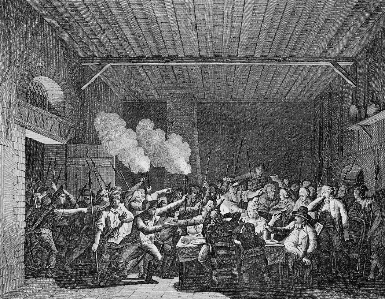 1791年6月22日路易十六（1754-93）在Varennes逮捕 作者 法语学校