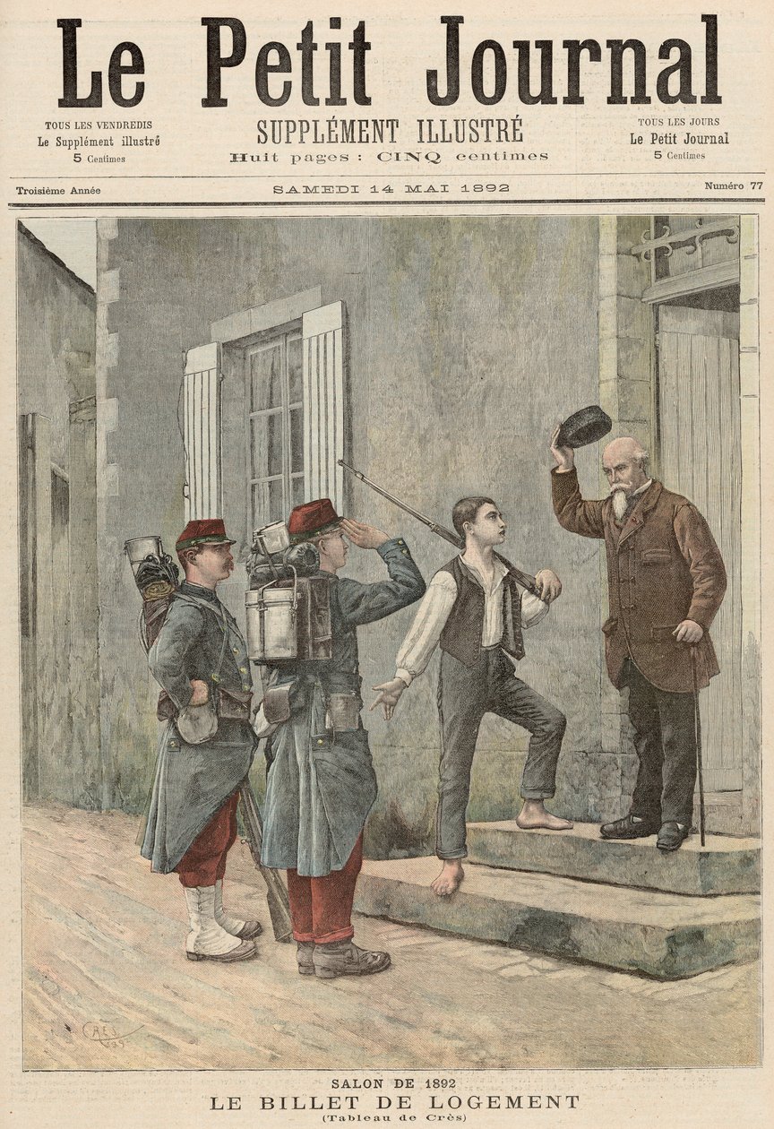 经过Cres的绘画之后，方坯在1892年5月14日的“Le Petit Journal”中出现 作者 法语学校