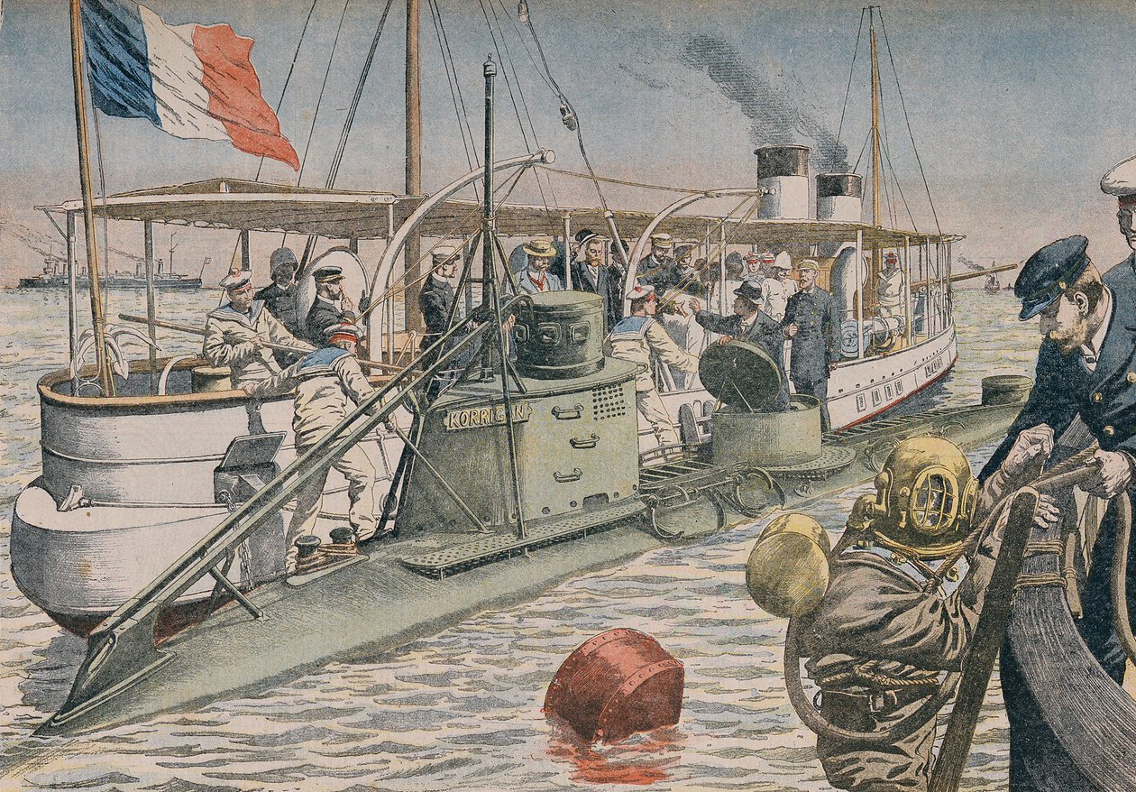 Bizerte灾难，来自&39;Le Petit Journal&39;的插图，1906年4月4日 作者 法语学校