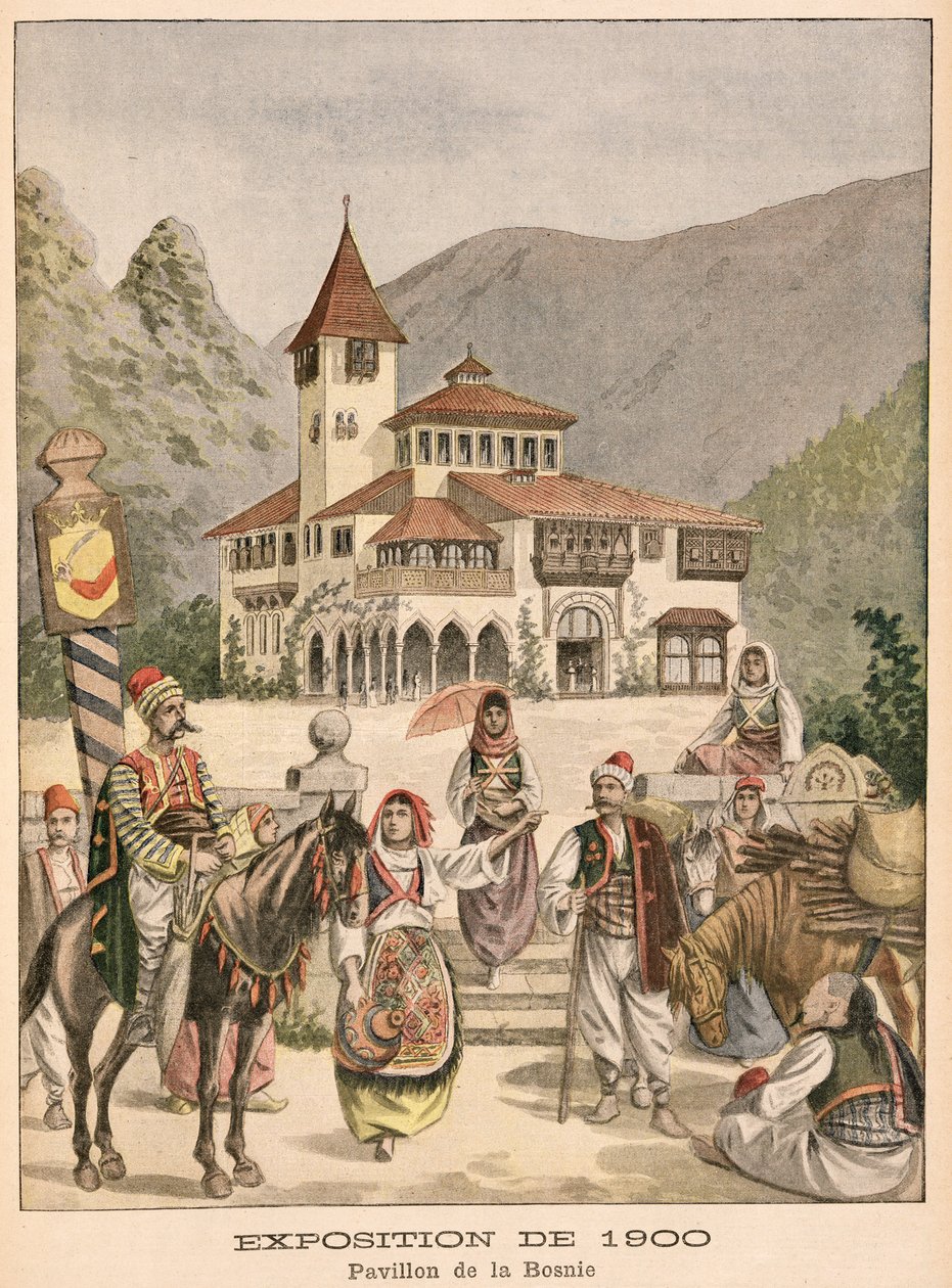 巴黎1900年世界博览会的波斯尼亚馆，1900年5月27日“Le Petit Journal”的插图 作者 法语学校