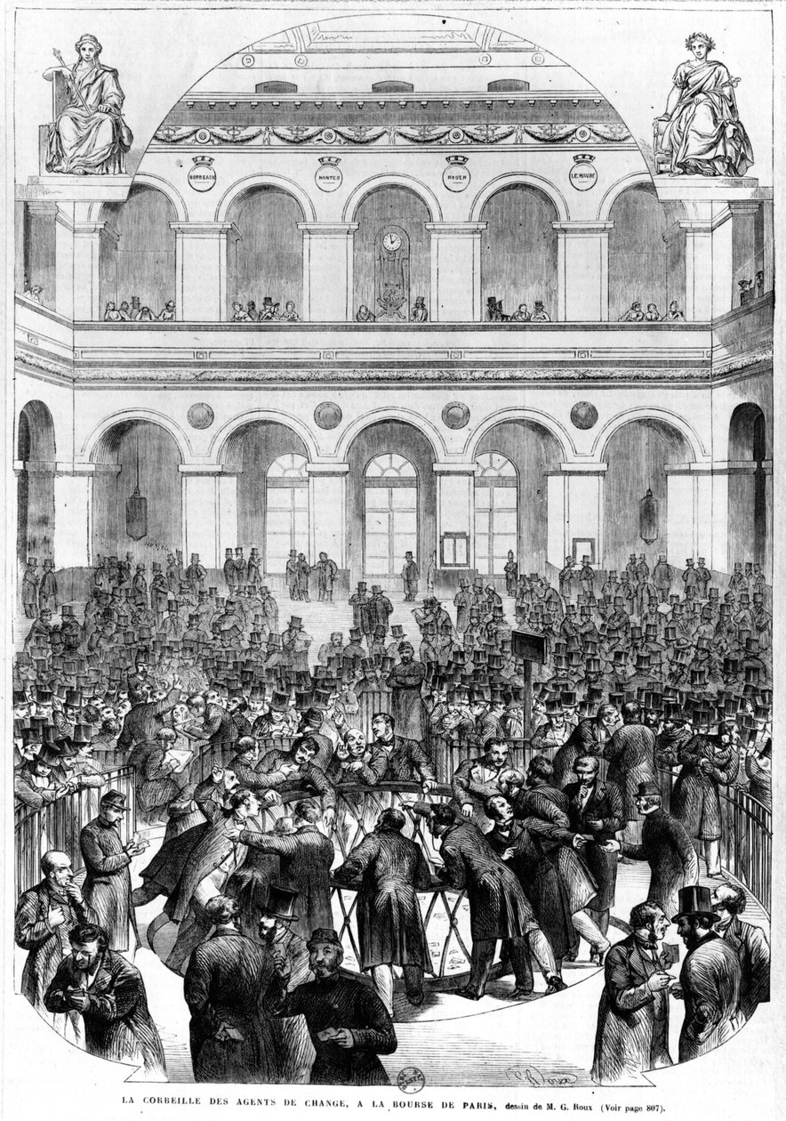 1873年巴黎证券交易所的“Corbeille” 作者 法语学校