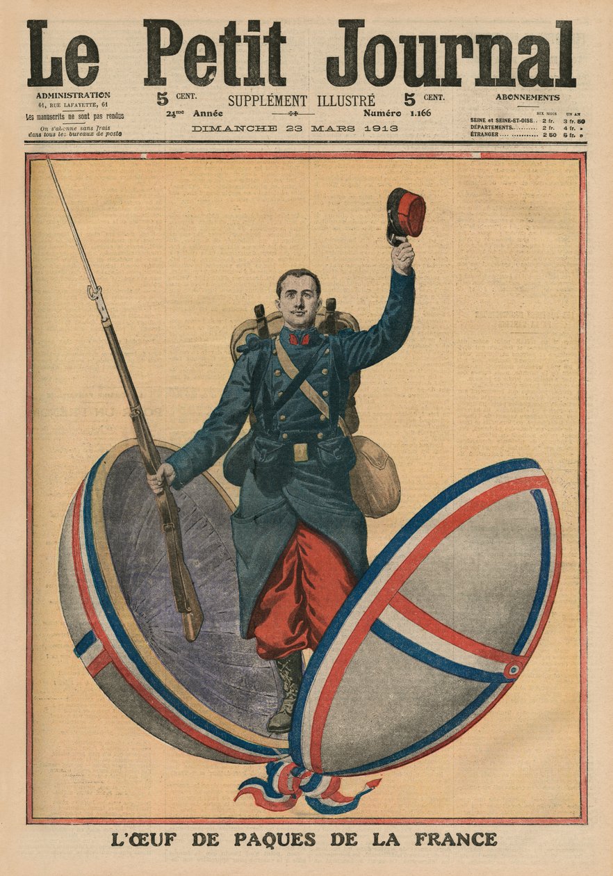法国的复活节彩蛋，来自&39;Le Petit Journal&39;的封面插图，补充illustre，1913年3月23日 作者 法语学校