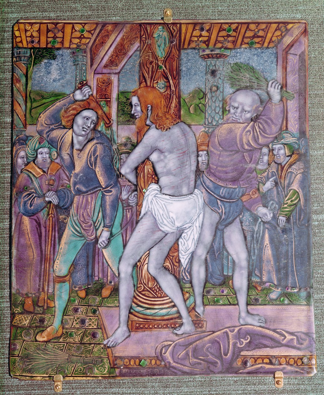 基督的鞭挞，作者：Jean I. Penicaud（c.1500-1530），c.1510（里摩日珐琅） 作者 法语学校